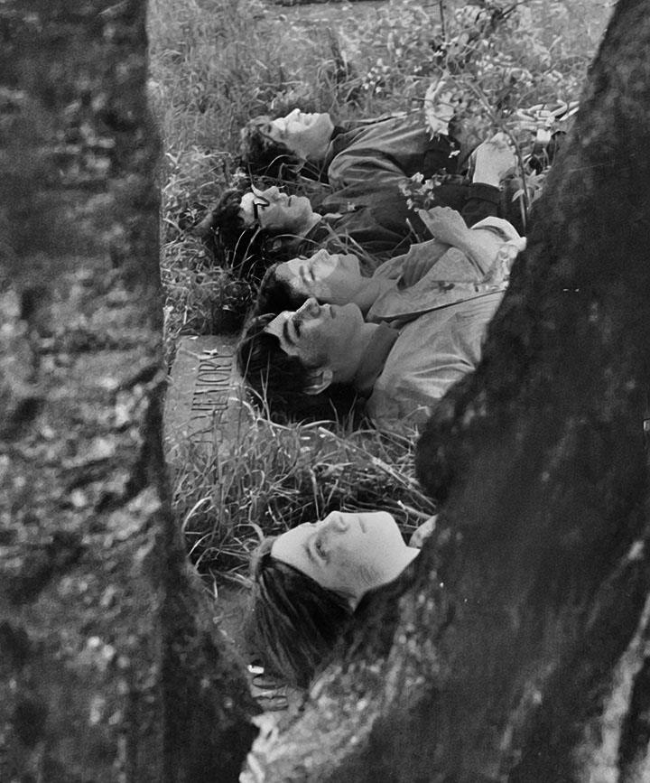 resting in the graveyard